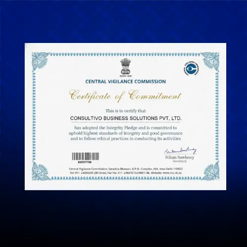 Integrity Pledge Certificate Consultivo