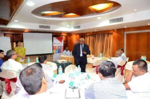 DKS Moorthy sharing his experience in the inauguration session ICC