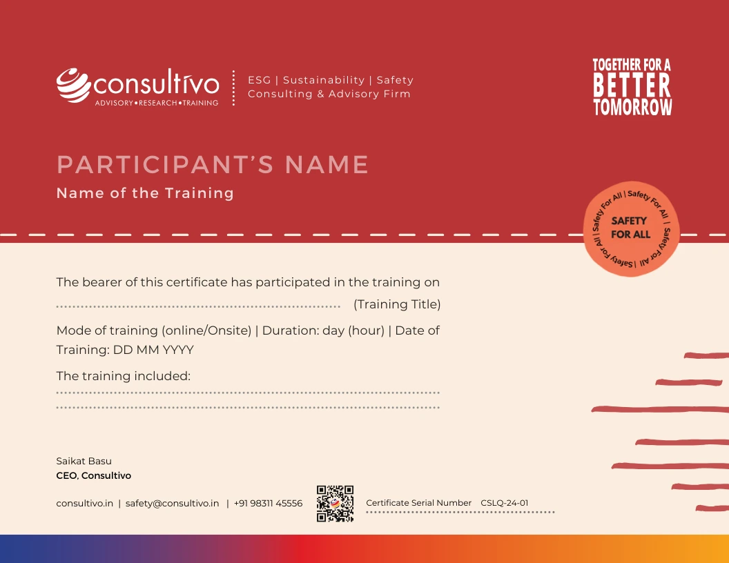 Certificate for Corporate Trainings