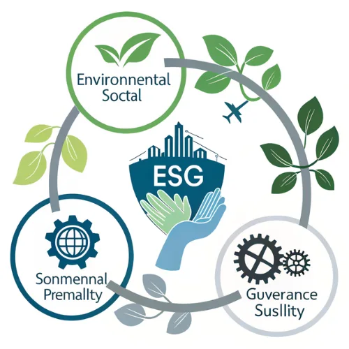 ESG framework overview showing key components